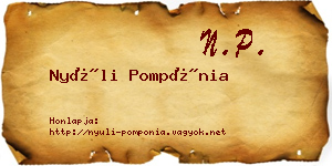 Nyúli Pompónia névjegykártya